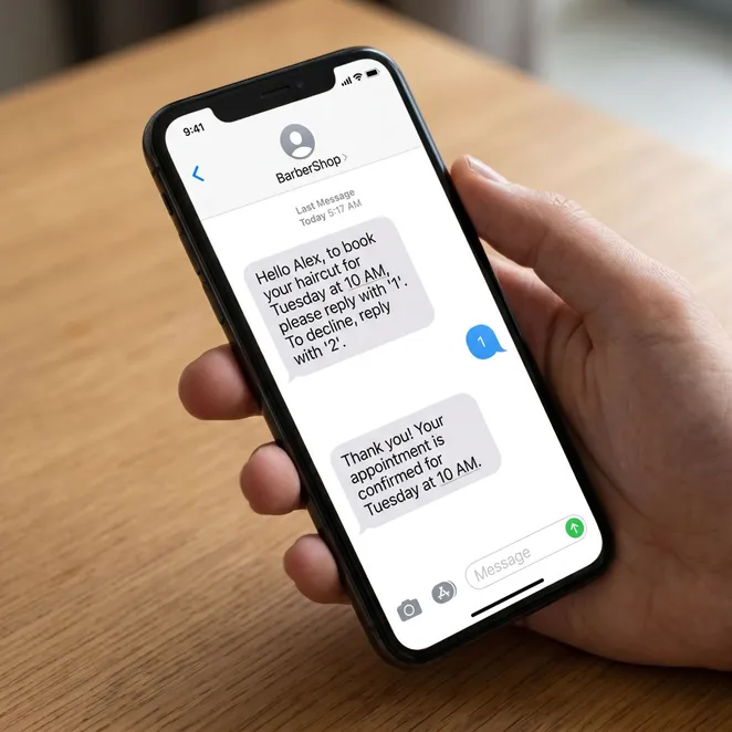 The future of booking: Zero-friction SMS replies.