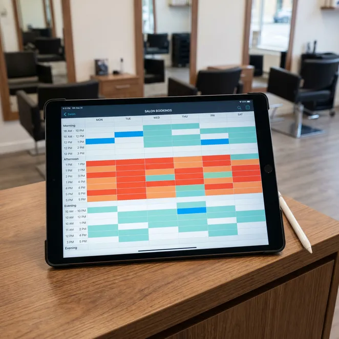 Heat maps demonstrate how AI clusters appointments for efficiency.