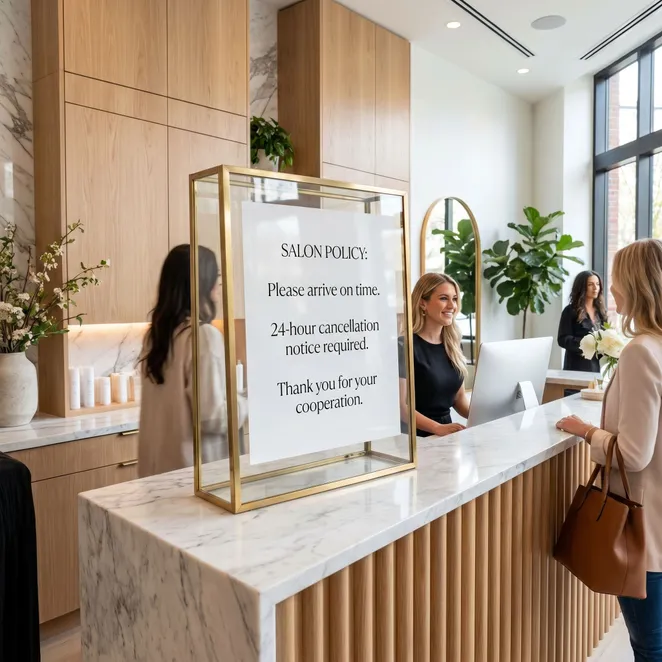 Displaying your policy at the front desk reinforces your professional boundaries.