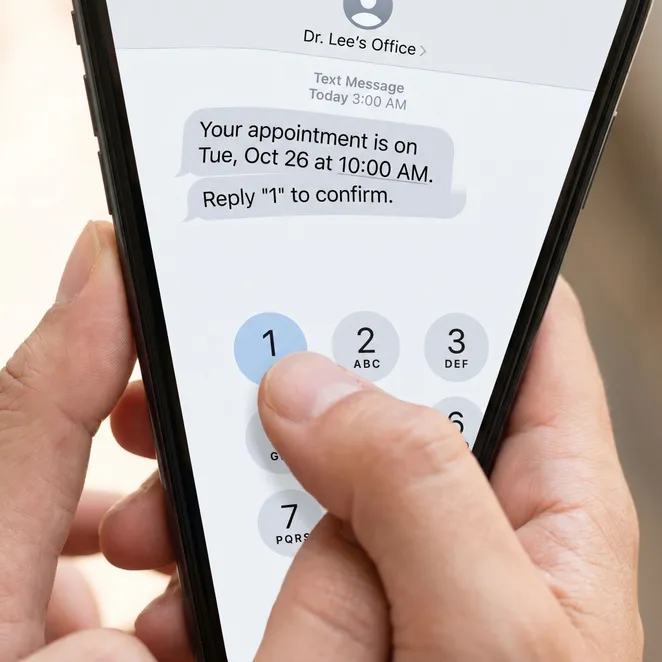 One-tap confirmation.