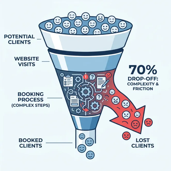 Visualizing the friction points that lead to client drift.