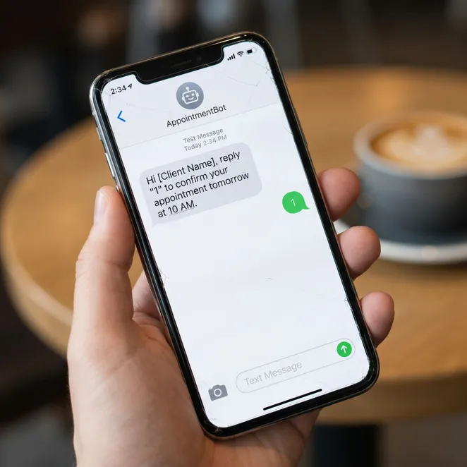 Reply-to-book SMS removes the need for complex links.