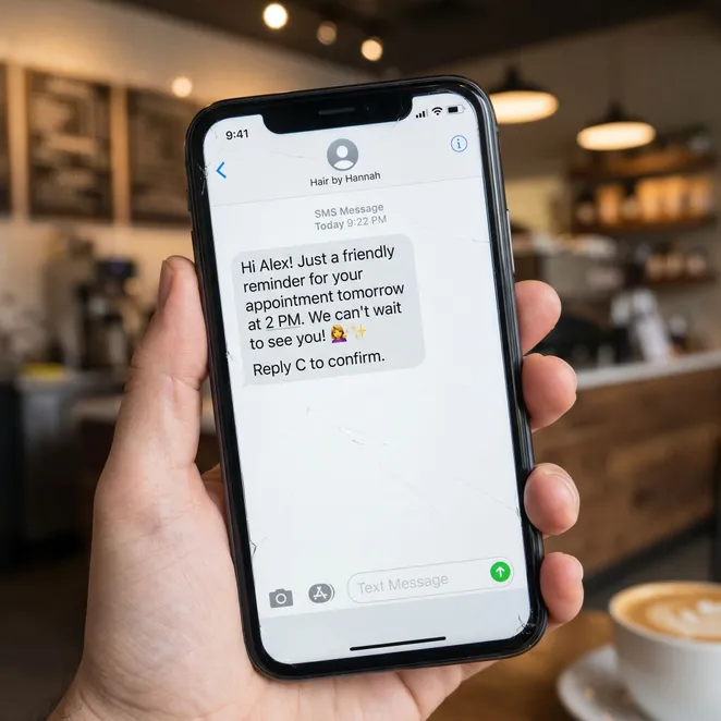 Personalized SMS reminders feel like a concierge service.