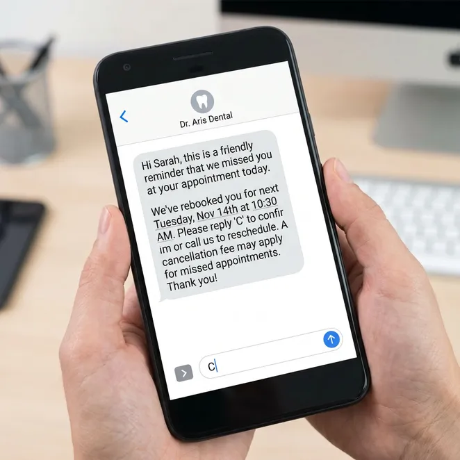 Clean, professional SMS interface.