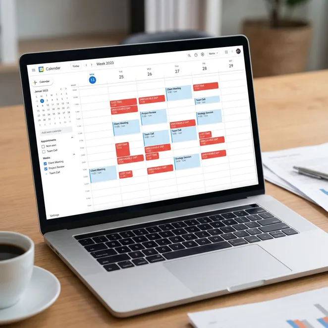 Visualizing the 'dead zones' in a typical service business calendar.