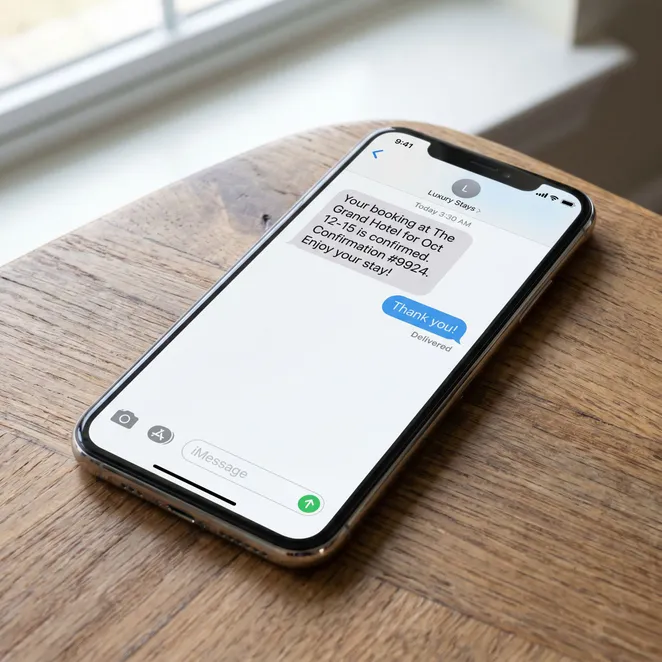 The simplicity of reply-to-book SMS.