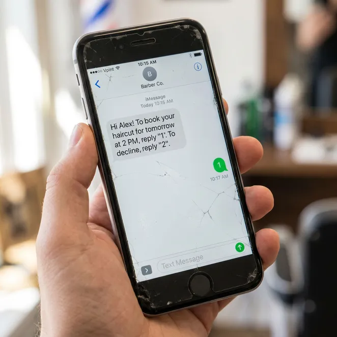 The simplicity of reply-to-book SMS.