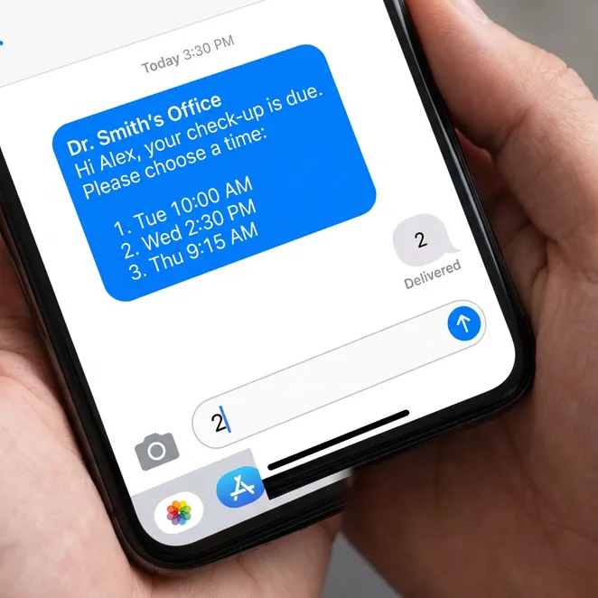 SMS-based booking removes the need for complex navigation.