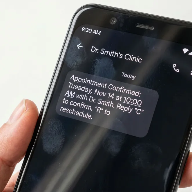 SMS is the preferred communication channel for 90% of male clients.