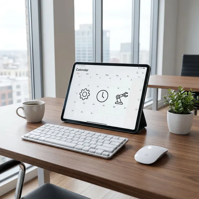 Visualizing a streamlined workflow where manual tasks are handled by software.