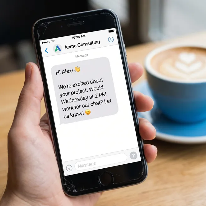 Direct communication via SMS.