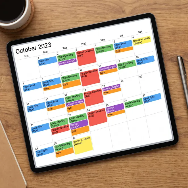 Visualizing your day helps identify where reminders are most needed.